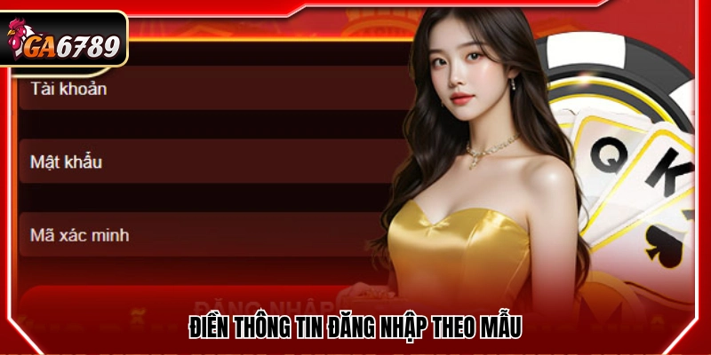 Nhập dữ liệu theo biểu mẫu yêu cầu